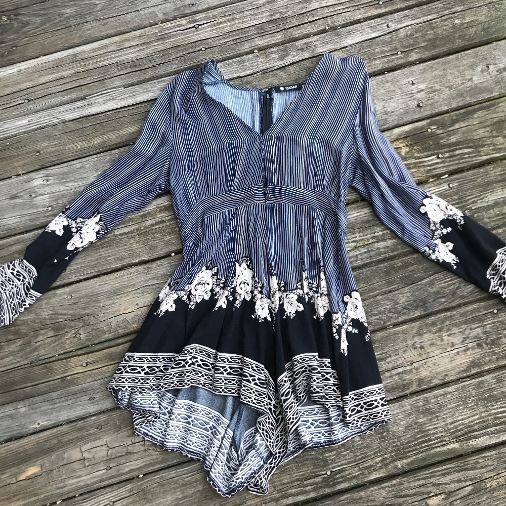 Multicolored Long sleeve Romper